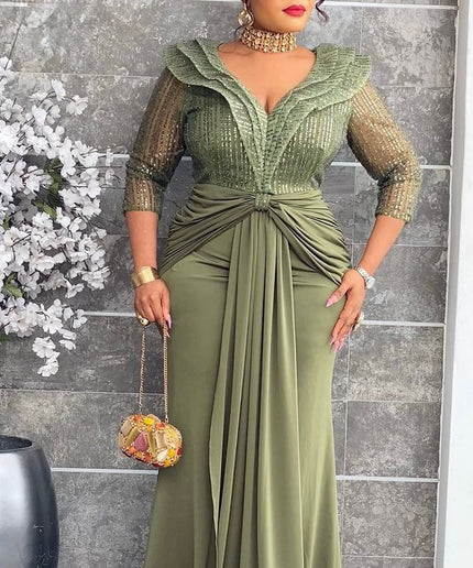 Statement White Sequin Ruched Maxi Dress Draped - Bridal Civil Wedding Guest Photoshoot Birthday Party Reception Engagement