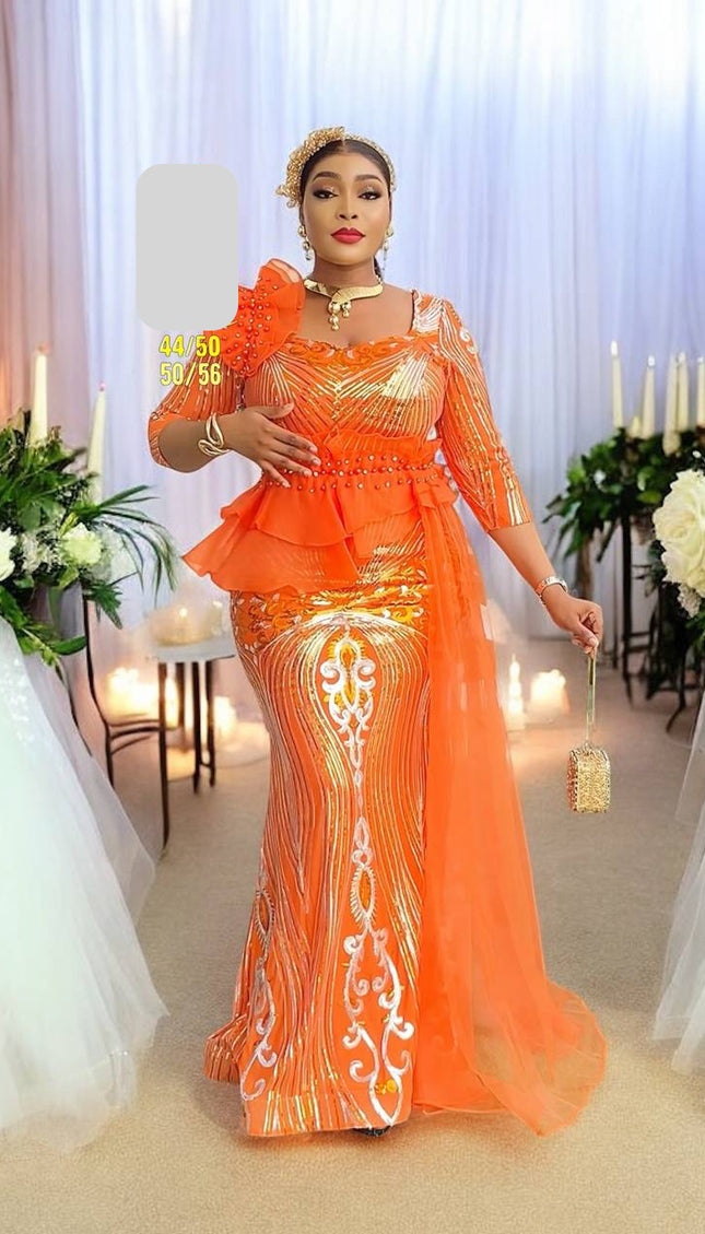 Sequin Side Draped Maxi Dress | Bridal Wedding Guest Mother of The Bride Gala