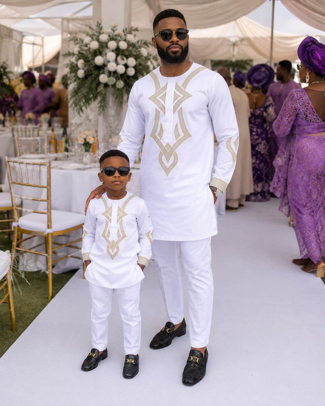 African Father and Son Matching Outfits