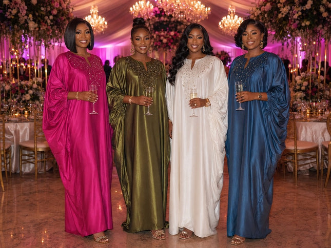 Green Beaded Embroidery Kaftan Maxi Dress, African Bubu Gown Wedding Guest Attire Engagement Ceremony Celebrant Birthday Party Mother of The Groom