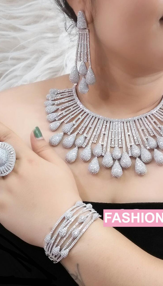 Dubai Gold Plated Jewelry Set | Bridal Jewelry, Wedding Guest, Mother of The Bride Jewelry, Birthday Party Celebrant