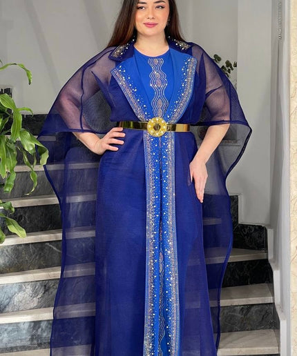 Embellished 2 Piece Maxi Dress for Special Occasion Birthday Dinner Anniversary Photoshoot