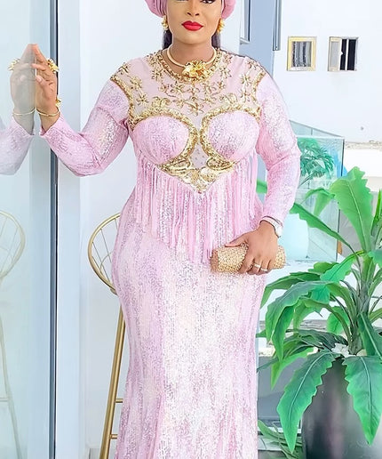 Fringe Embellished Party Dress