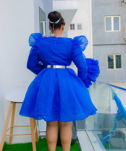 Plus Size Ruffle Sleeve White Birthday Dress Skater | Bridal Photoshoot Wedding Guest Ceremony