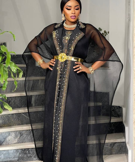 Embellished 2 Piece Maxi Dress for Special Occasion Birthday Dinner Anniversary Photoshoot