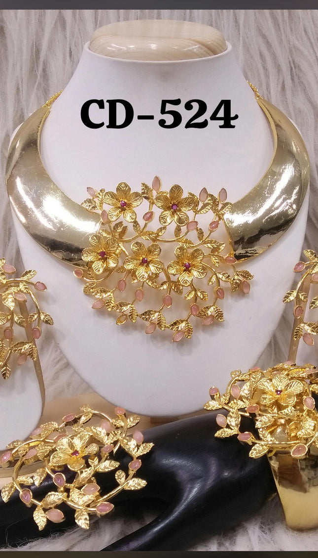Dubai Gold Plated Jewelry Set | Bridal Jewelry, Wedding Guest, Mother of The Bride Jewelry, Birthday Party Celebrant