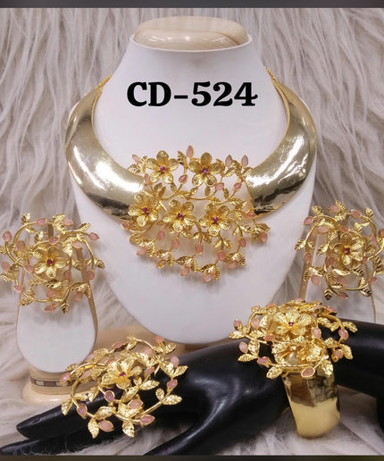 Dubai Gold Plated Jewelry Set | Bridal Jewelry, Wedding Guest, Mother of The Bride Jewelry, Birthday Party Celebrant