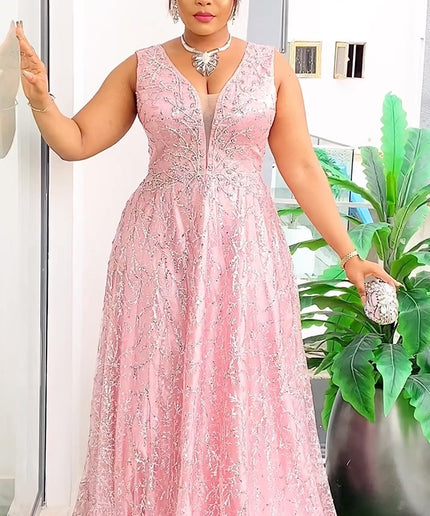 Sleeveless Embellished Evening Gown