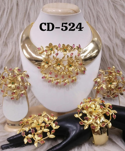 Dubai Gold Plated Jewelry Set | Bridal Jewelry, Wedding Guest, Mother of The Bride Jewelry, Birthday Party Celebrant