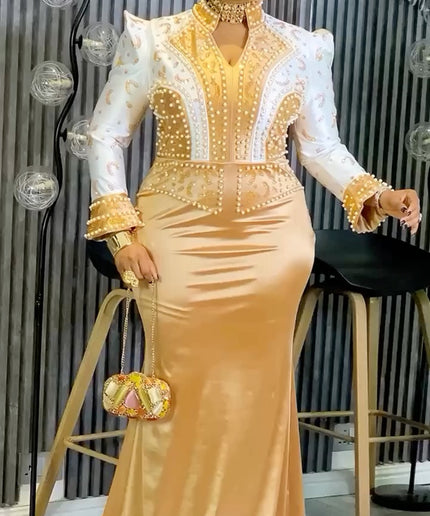 Embellished Wedding Guest Mermaid Dress Mother of The Bride Dinner Cocktail Birthday Anniversary Graduation Ceremony Gala