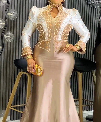 Embellished Wedding Guest Mermaid Dress Mother of The Bride Dinner Cocktail Birthday Anniversary Graduation Ceremony Gala