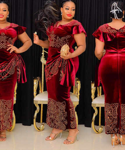 Embellished Wrap Maxi Dress | Wedding Birthday Party
