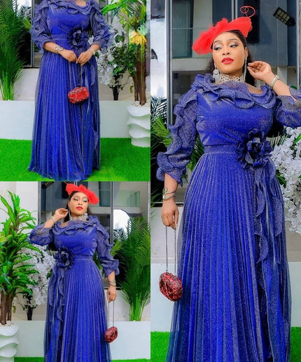 One Shoulder Purple Pleated A-Line Maxi Dress for Wedding Guest Birthday Dinner Anniversary Photoshoot