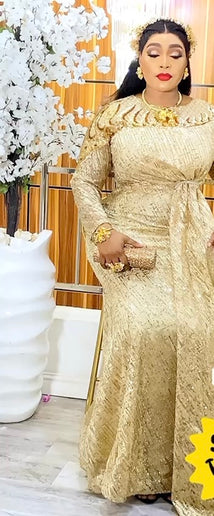 Embellished Side Drape Maxi Dress