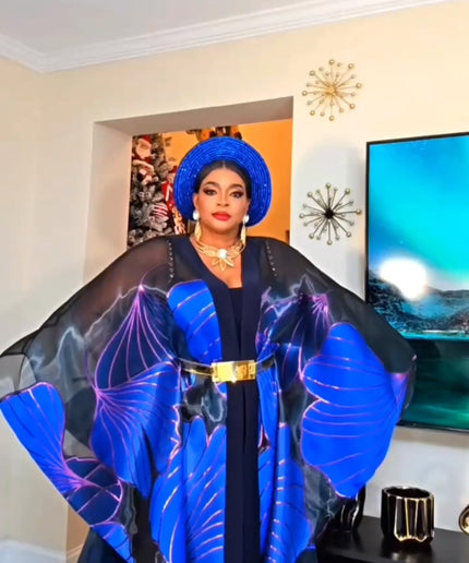 African Kaftan 2-Piece Brocade Bubu Dress Set - Wedding Guest Dress Mother of The Bride Evening Party Wear