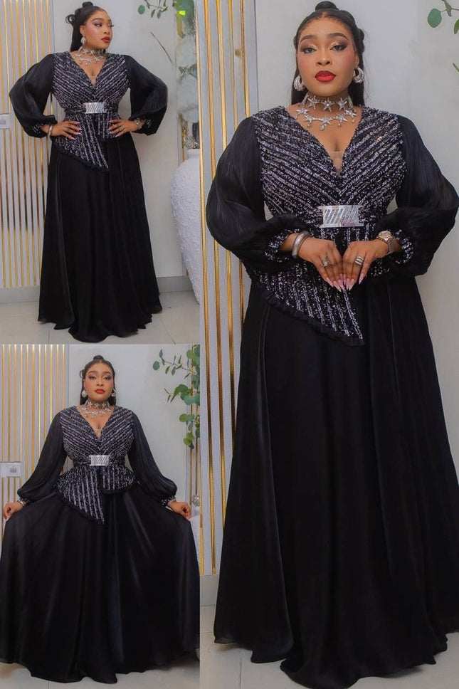 Blue Embellished Peplum A-Line Dress for Mother of The Bride Wedding Guest Gala Cocktail Formal Evening Gown