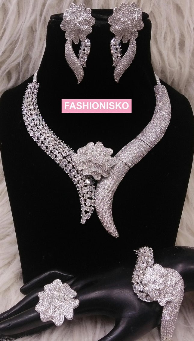 Dubai Jewelry Set Gold Plated | Bridal, Mother of The Bride, Birthday Celebrant Nigerian Party Guest