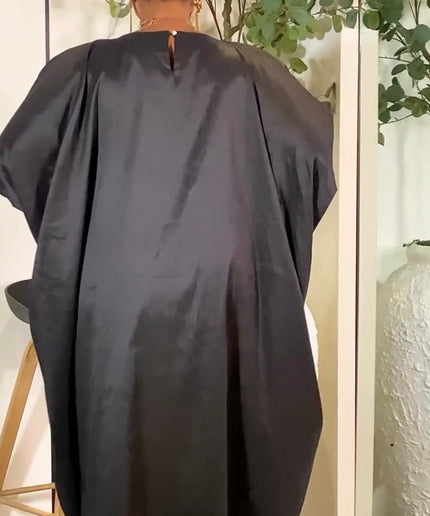 Black Embellished Kaftan Dress: African Bubu Wedding Guest Attire Birthday Dinner Photoshoot Gala Anniversary