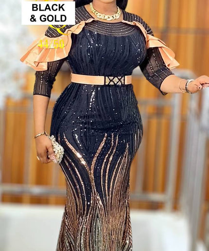 Sequin Embellished Maxi Dress