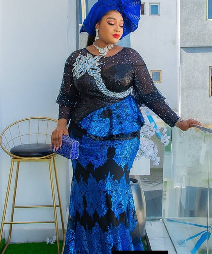 Sequined Party Mermaid Gown | Mother of The Bride Wedding Guest Anniversary