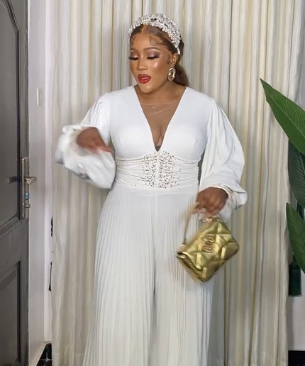 Embellished Palazzo Jumpsuit Free Flowing