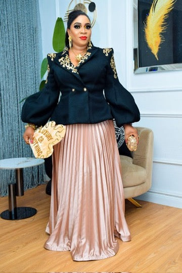 Embellished Bishop Sleeve Top | Wedding Guest Party Birthday Mother of The Bride