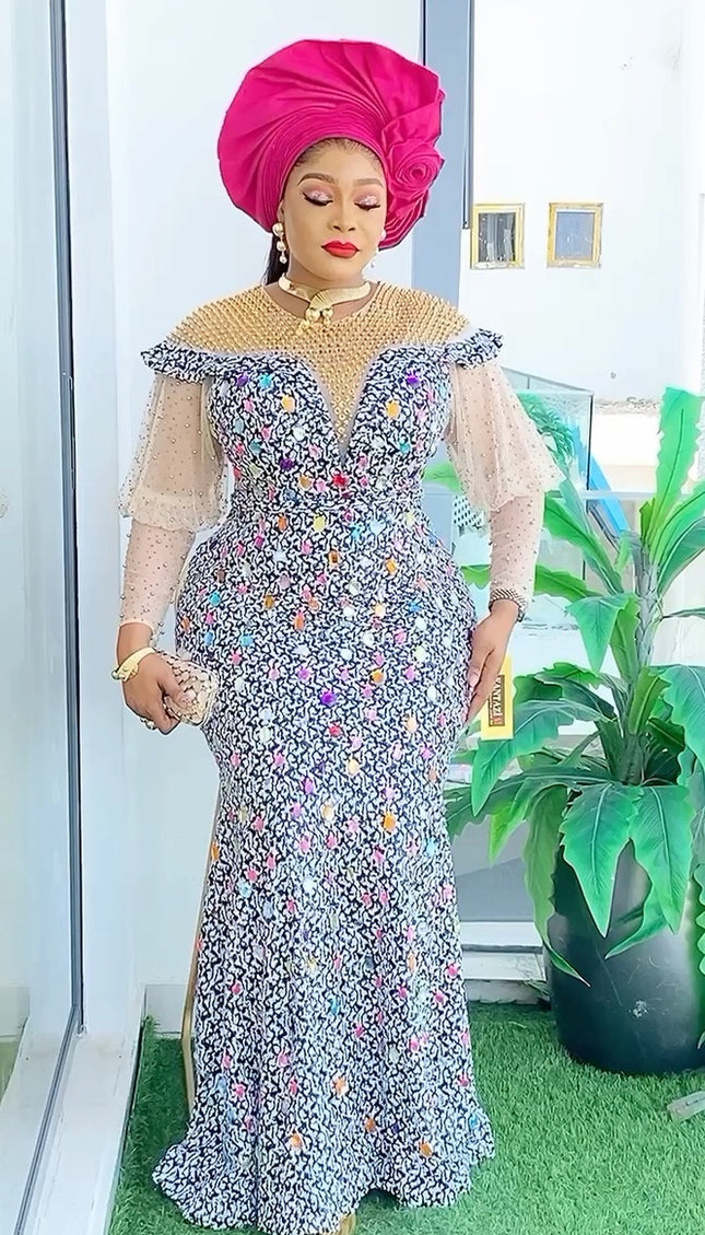 Sequin Peplum Mermaid Dress | Wedding Mother of The Bride Birthday Party