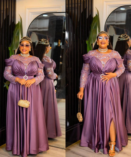 Off The Shoulder Sequin Wedding Guest Dress, Plus Size Mother of The Bride A-Line Gown, Curvy Dresses for Birthday Gala Party Anniversary Graduation