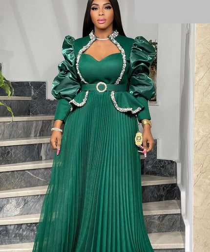 Ruffle Peplum Maxi Dress | Women's Plus Size Mother of The Bride Wedding Guest Birthday Party Gala