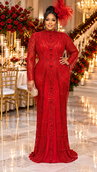 Long / Red / US Size 14 - Large