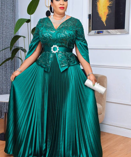 Statement Sleeve Sequin Peplum Top and Skirt | Mother of The Bride Birthday Party Wedding Guest
