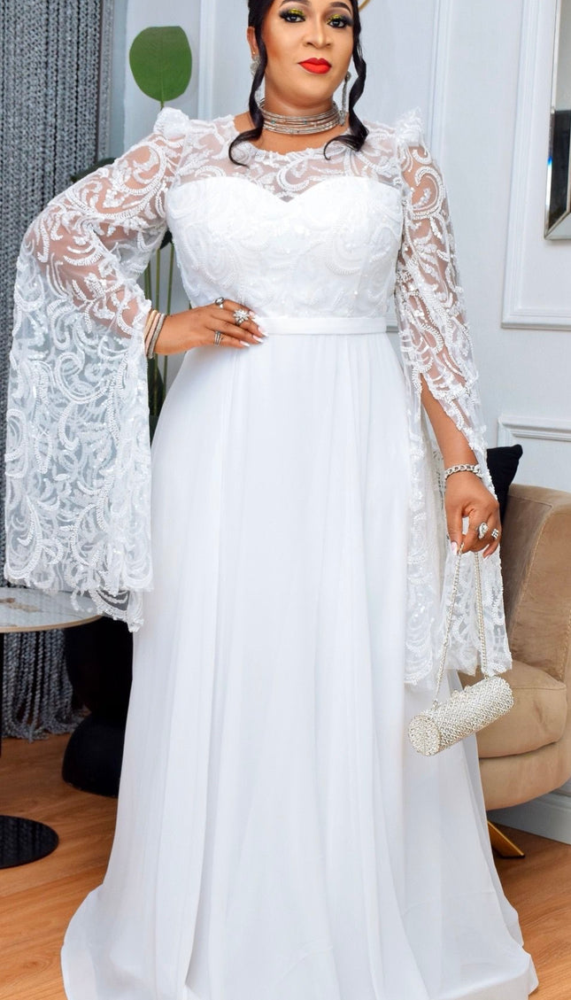 Plus Size Purple Sequin Mother of The Bride A-Line Gown | Embellished Wedding Guest Dress Birthday Party Graduation Photoshoot Anniversary Celebration