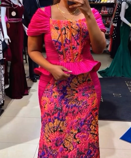 Sexy Cold Shoulder Peplum Orange Maxi Dress Wedding Guest Birthday Party Cocktail Dinner Gala Anniversary