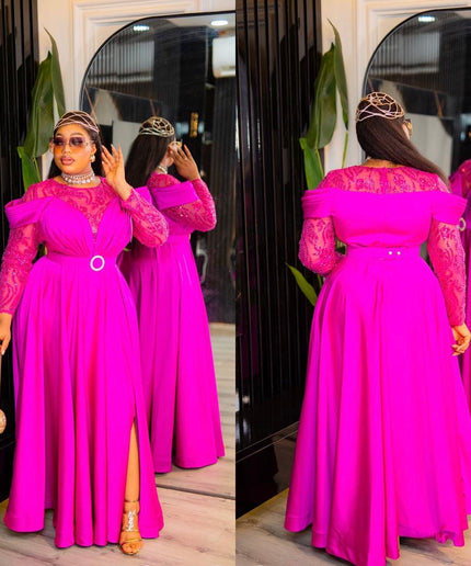 Off The Shoulder Sequin Wedding Guest Dress, Plus Size Mother of The Bride A-Line Gown, Curvy Dresses for Birthday Gala Party Anniversary Graduation