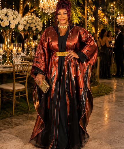 Luxury White & Gold Brocade Kaftan Maxi Dress, African Bubu Wedding Guest Attire Mother of The Groom Birthday Party 2-Piece Outfit
