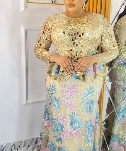 Sequin Embellished Party Wedding Guest Dress Mother of The Bride Gala