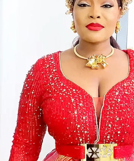 Sequin Embellished Maxi Dress