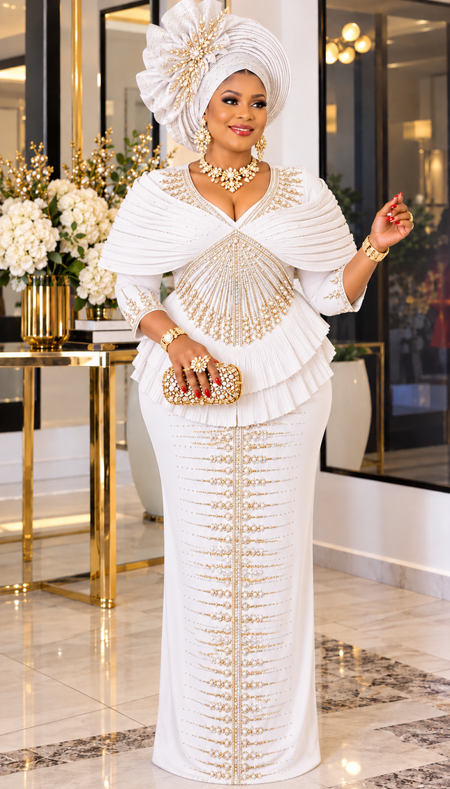 "All Eyes On Me" Purple Rhinestone Embellished Sculptural Shoulder Ruffle Peplum Maxi Dress for Wedding Cocktail Reception Church Anniversary Gala Dinner Mother of The Bride Birthday Party Guest Plus Size