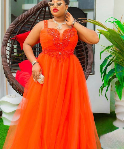 Spaghetti Strap Wedding Guest Dress Yellow, Plus Size Mother of Bride A-Line Gown, Applique Embellished Bridal Reception Gown, Birthday Party Cocktail Anniversary Grad Gala Dinner