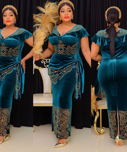 Embellished Wrap Maxi Dress | Wedding Birthday Party
