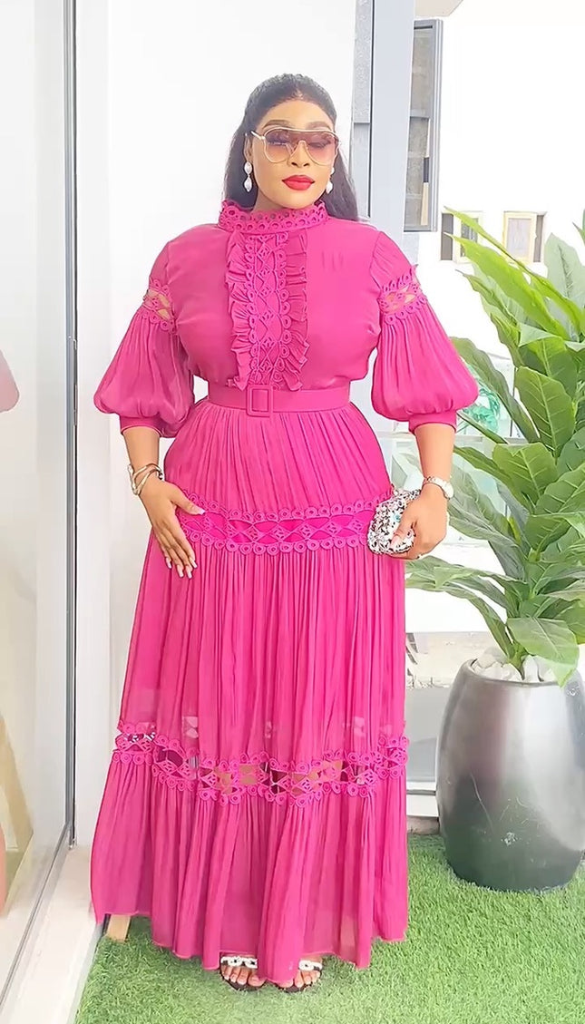Pleated Maxi Dress | Wedding Birthday Anniversary Celebration Party Guest