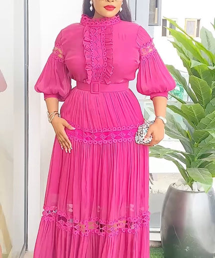 White Pleated Maxi Dress | Wedding Birthday Anniversary Celebration Party Guest
