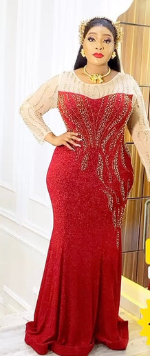 Plus Embellished Evening Gown