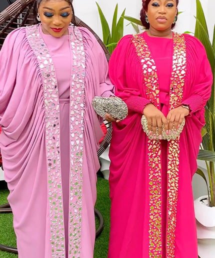 Kaftan and Inner Maxi Dress Embellished