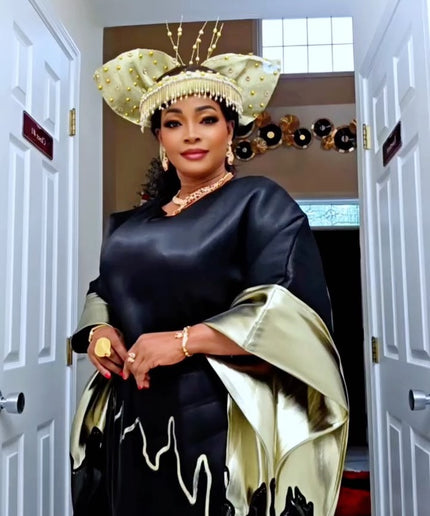 White Brocade African Bubu Dress for Wedding Guest Engagement Ceremony Mother of The Bride