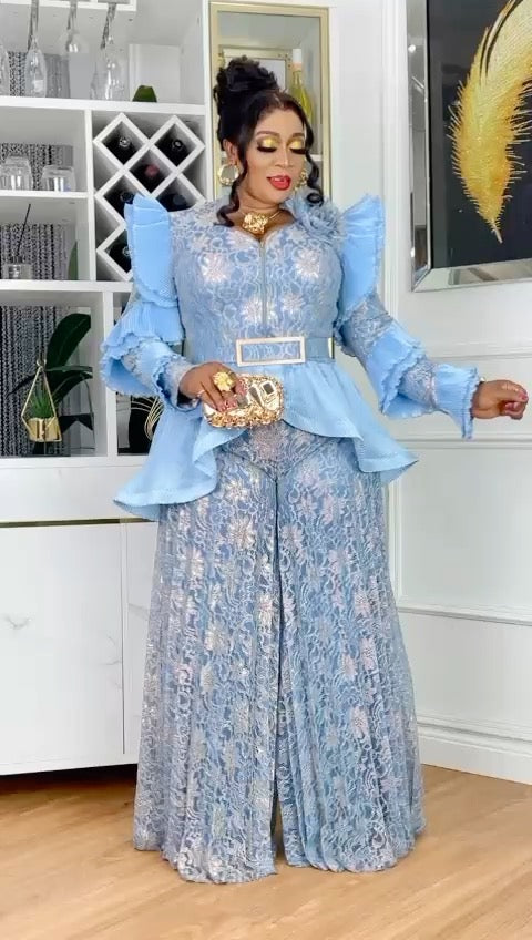 Classy Metallic Sequin Wide Leg Jumpsuit | Women's Fashion Birthday Party Wedding Guest