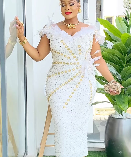 Ruffle Embellished Maxi Dress | Wedding Guest Party Graduation Reception
