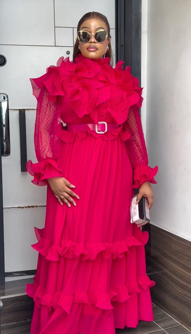 Ruffle Maxi Dress | Dresses for Women Birthday Party Photoshoot Graduation Wedding