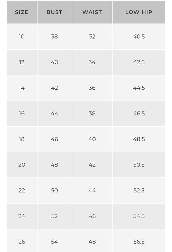 US Size Chart
