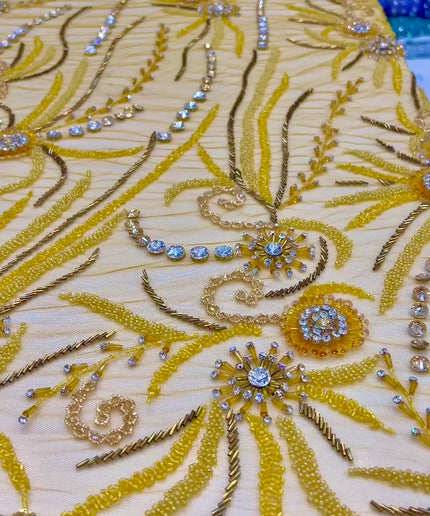 Swarovski Crystal Hand-Beaded Fabric Dressmaking | Wedding Evening Gown Birthday Pageant Prom Dress